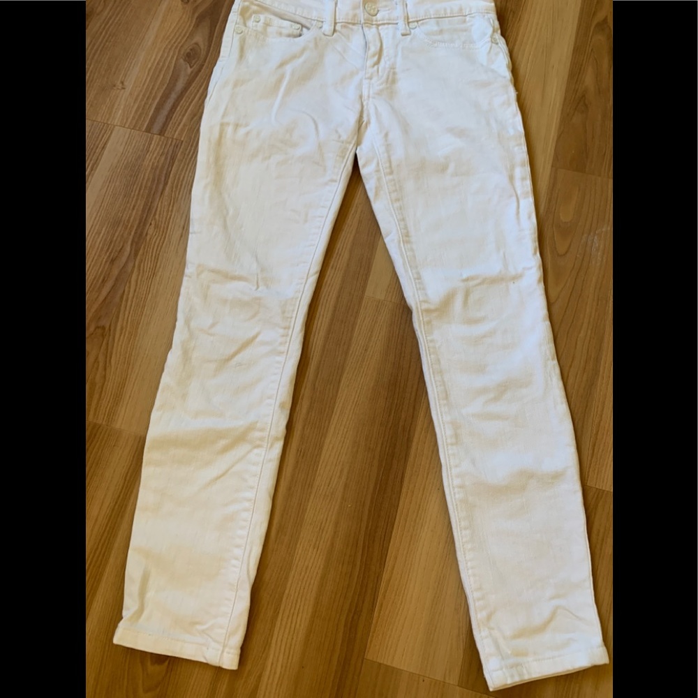 Toryburch white skinny denim size 24